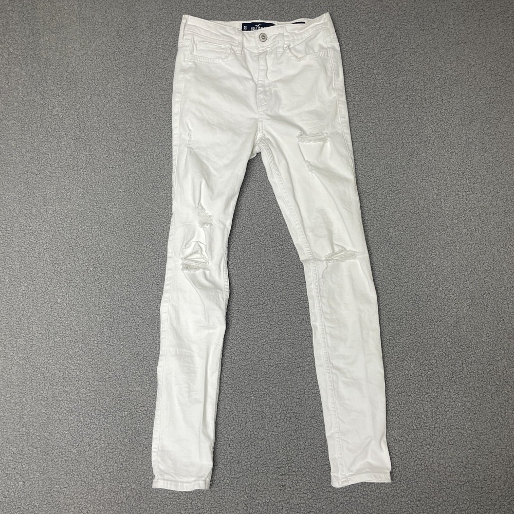 Hollister‎ White Jeans Womens Size 3r W26 L30 High-rise Super Skinny